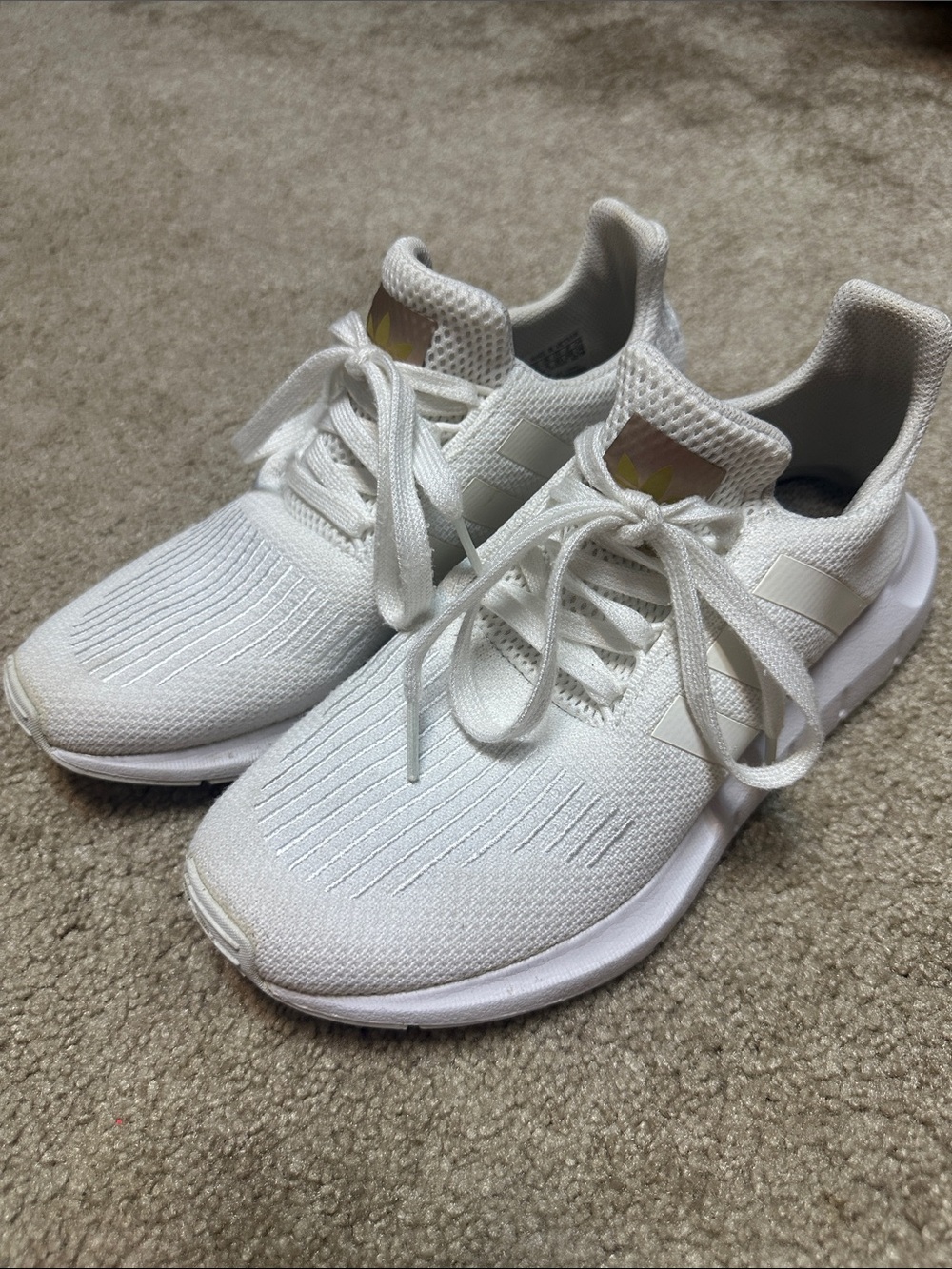 adidas Women's White Knit Sneakers